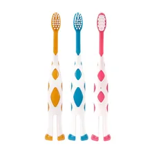 3 шт./компл. мультфильм Портативный детей из гладкой ткани Зубная щётка ручной эргономичный гигиена полости рта ручной мягкие милые зимние ботинки для путешествий с рисунком жирафа