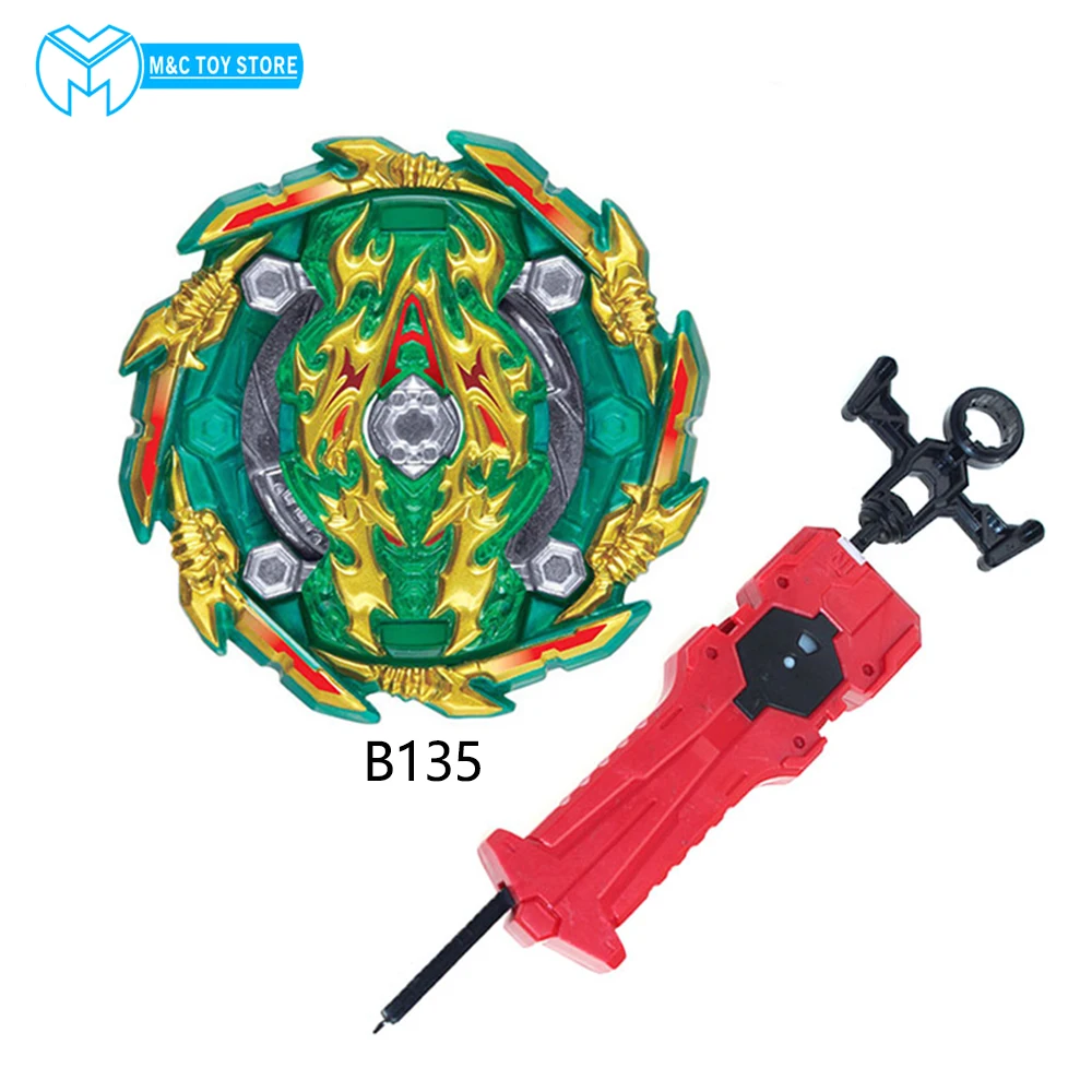 Спиннинговые топы с пусковыми установками игрушки GT B-145 Burst bables Toupie metal fusion God Spinning Tops Bey Toy - Цвет: B135 and launcher