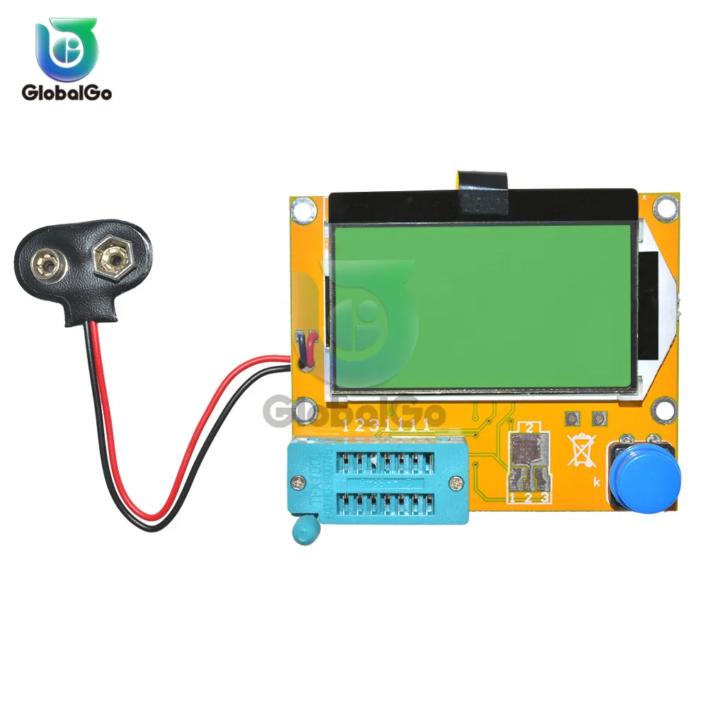 Medidor de Esr Tela Multímetro Transistor Tester Diode Triode Capacitância Esr Medidor Mos Pnp Npn Lcr-t4 Mega328 Lcd