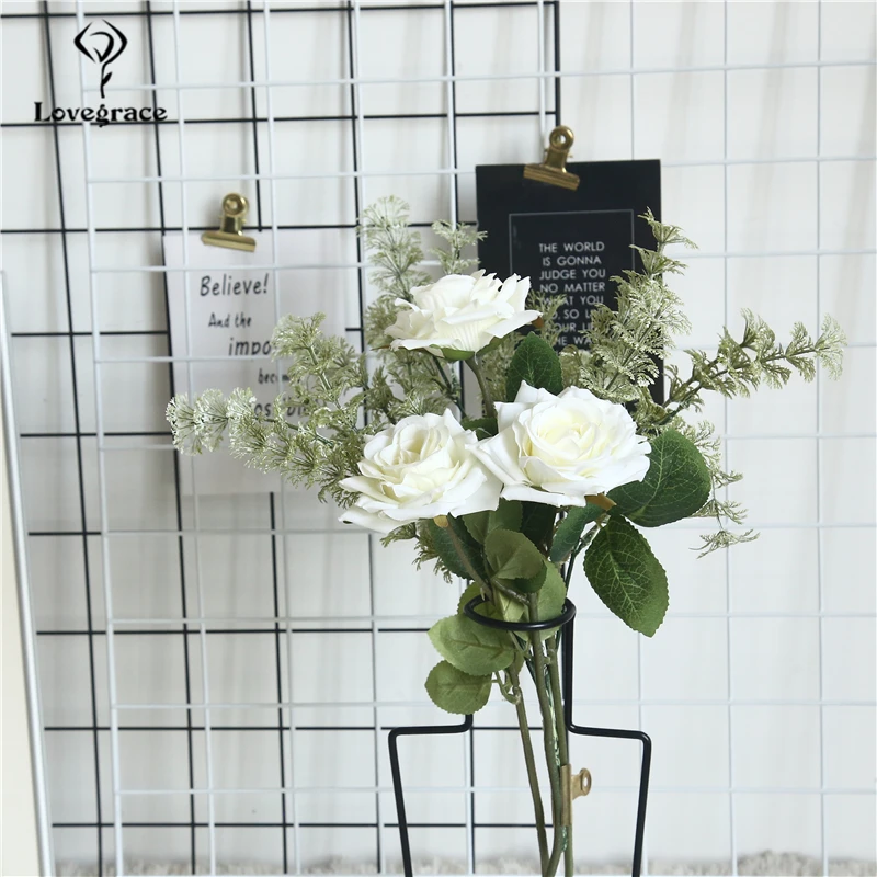 Lovegrace искусственный цветок роза DIY букет подружки невесты искусственные шелковые