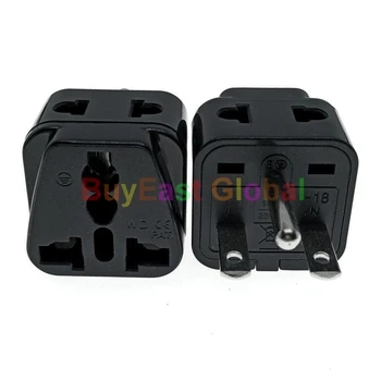 

(Pack 2) US NEMA 6-15P 2 Multi Outlet Electrical Plug Adapter 208/220/230/240 Volt Max 10A Black or White