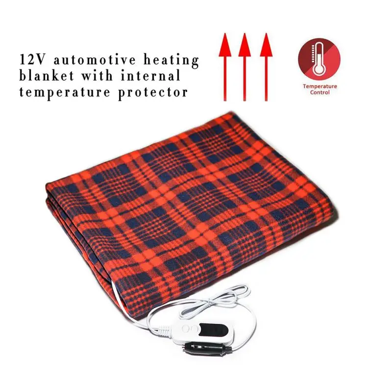

150*100cm 12V Car Heating Energy Saving Blanket Lattice Warm Autumn And Winter Car Electric Blanket Automotive