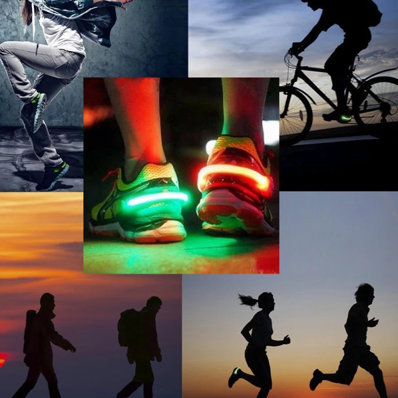 Shoe Clip Light Night Safety Warning LED Bright Flash Light for Running Cycling Bike Useful Outdoor Tool LED Luminous Kids Toys