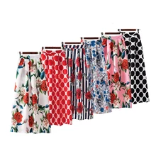 Офисная Женская юбка в горошек с принтом, модная юбка подчеркивающая индивидуальность abaya Musulmane, Женская облегающая юбка средней длины с высокой талией в горошек