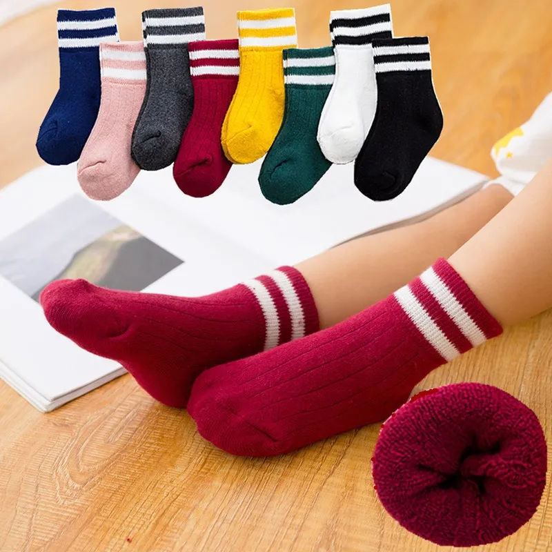 

Children Looped Pile Socks Thick 1-3 Winter 2 Warm 4-6 Students 7-9 Years Old BOY'S 5 Girls 8 Socks