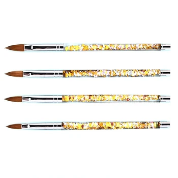 

1Pc Kolinsky Sable Acrylic Nail Brush with Liquid Flow Glitter Nail Art Brush for Nail Art Tools