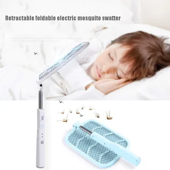 

Foldable Electric Insect Racket Swatter Zapper Usb Rechargeable Mosquito Swatter Kill Fly Bug Zapper Killer Trap#g40