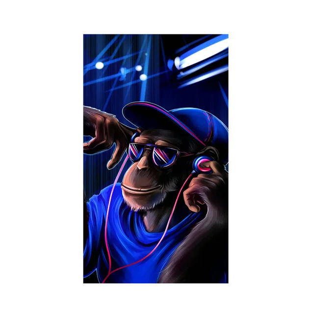 Canvas Poster 3 Monkeys Poster Cool Graffiti Street Art Canvas Painting Wall Art for Living Room Home Decor Posters and Prints JL288-11