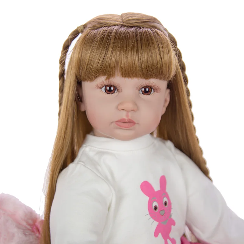 Boneca do Bebê Boneca com Cabelo cm dos Desenhos Moda Renascer Animados Bebê Reborn Boneca Bonecas Silicone Vinil Wear Capa Longo Brinquedos Realistas 60 10 dos desenhos animados bebê reborn boneca bonecas
