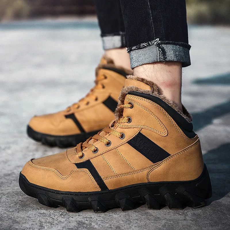 

Men's Boot Autumn & Winter New Style Martin Boots Men's Large Size Shoes Snow Boots Men's Warm Workwear Waterproof Northeast Out