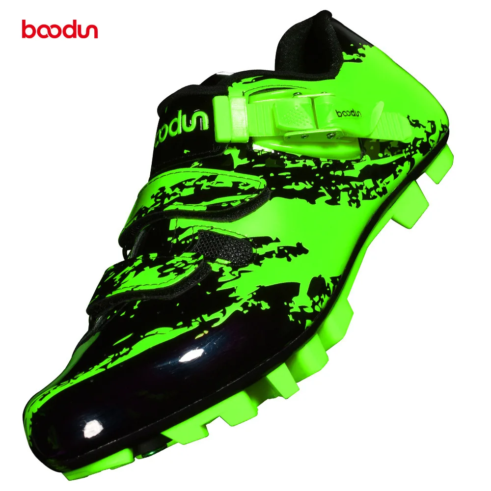 BOODUN Мужская велосипедная обувь MTB Moutain обувь резиновая подошва дышащая самоблокирующаяся гоночная велосипедная обувь серый черный оранжевый зеленый