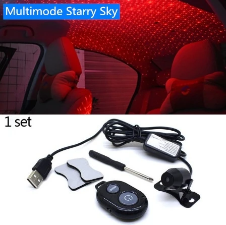 Светильник-проектор Автомобильный декоративный светильник USB светодиодный звездное небо звездный светильник s проектор музыкальный звук дистанционное управление Авто Стайлинг - Испускаемый цвет: Multimode Starry Sky