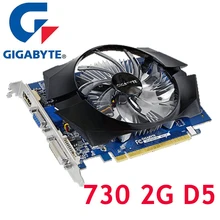 GIGABYTE GT 730 2 Гб видеокарты 64 бит GDDR5 видеокарта для nVIDIA Geforce GPU прочнее, чем GT 730 2G GT730 2 Гб б/у