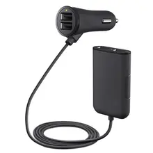 4 в 1 двойной USB порт автомобильное зарядное устройство расширение usb-хаб адаптер для iPhone iPod телефонов