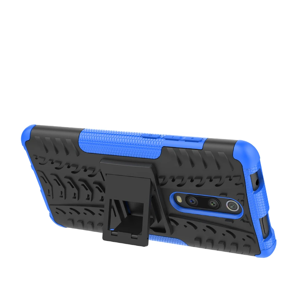 Для Xiao mi Red K20 Pro 9T 7A задний двухслойный чехол TPU PC Гибридный защитный с подставкой