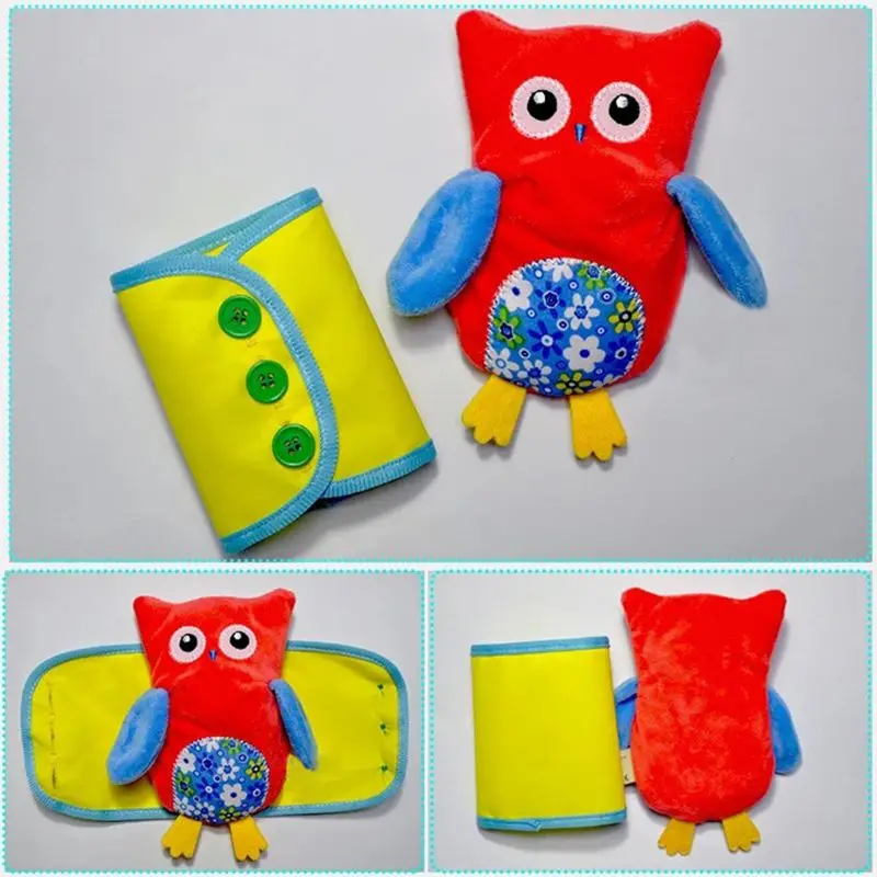 4 Pcs Toddlers Learn to Dress Owl Doll Toys Kid Early Education Basic Life Skills Teaching Toys - 4000544411431