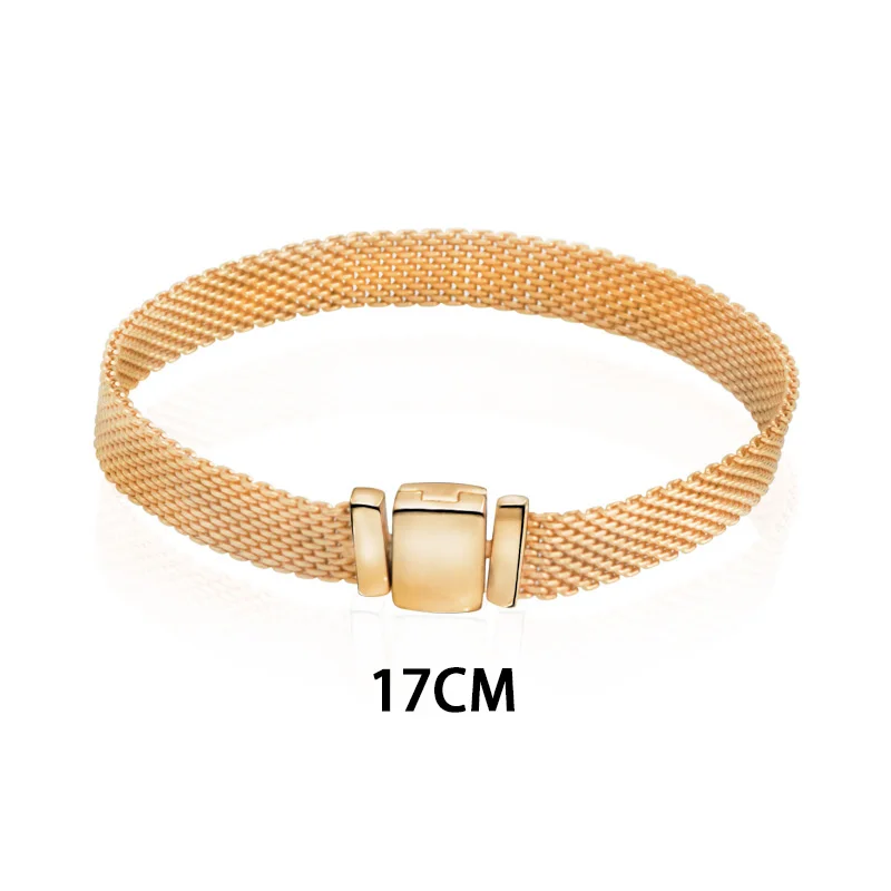 Günstig 2019 winter 925 Sterling Silber Reflexion Mesh Armband clip, fit Original Pandora Reflexion Armband, Geschenk für DIY Schmuck