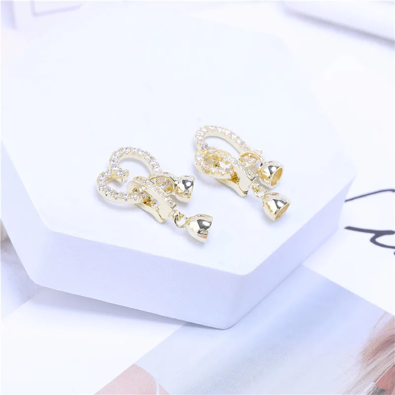 JUYA DIY Cubic Zirconia Jewelry Clasps & Connectors