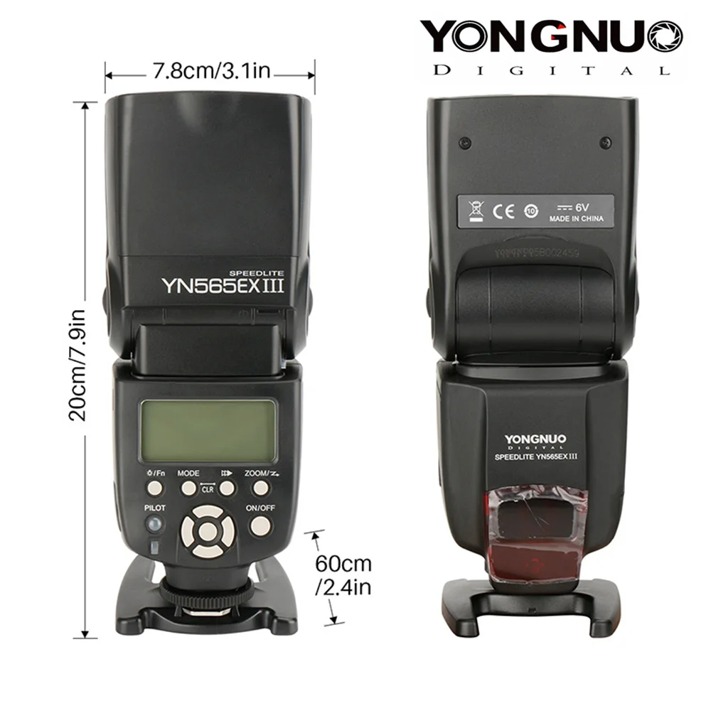 YONGNUO YN565EX III Беспроводная ttl Slave Flash speed lite GN58 высокоскоростная система утилизации поддерживает обновление прошивки USB для Canon