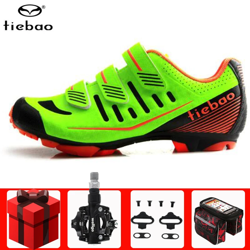 

Tiebao Cycling shoes add SPD pedal set Mountain Bike Shoes Non-slip Buckle Sneakers Triathlon Bicycle Mtb Shoes Zapatos Ciclismo
