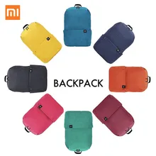 Новинка, Xiaomi mi, разноцветный рюкзак mi ni, 8 цветов, уровень 4, водоотталкивающий, 10л, емкость 165 г, вес YKK, на молнии, открытый, для подарка