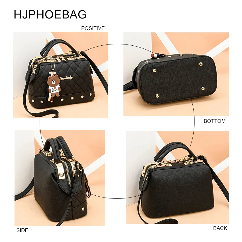 HJPHOEBAG бренд Для женщин кожаные дизайнерские Сумки высокое качество сумка через плечо женская Сумки модный бренд полиуретановая женская сумка YC286