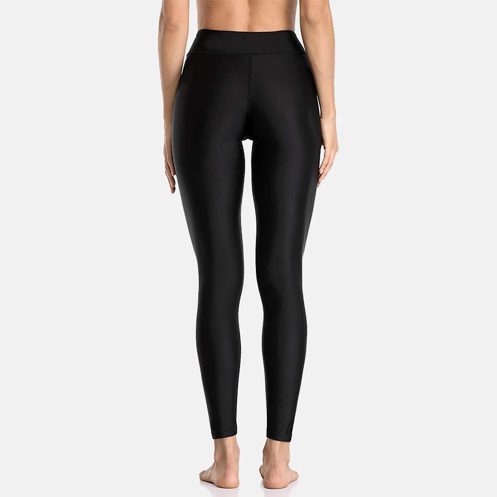 Anfilia Swimming Pants for Women High Waisted Swim Pants Swim Leggings Swim Tights 2