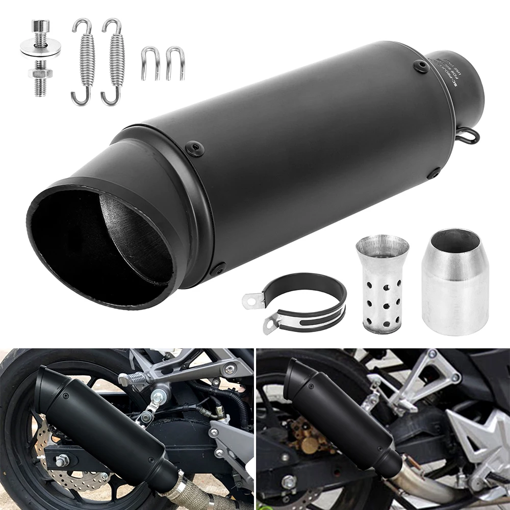 

51mm Motorcycle Pipe Exhaust With DB Killer for Moto SC Exhaust Pipe Muffler for GP project Carbon Fiber Exhaust Pipe