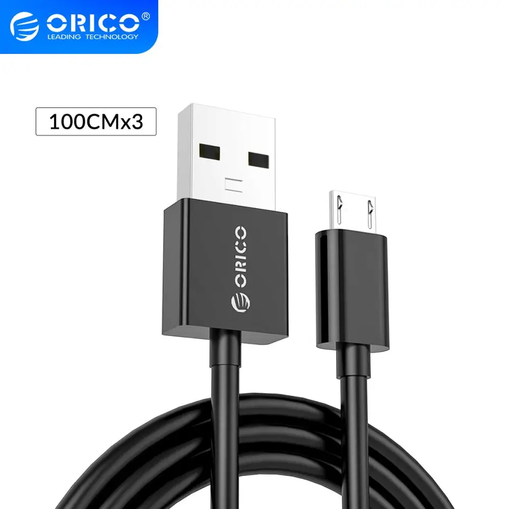 ORICO 3 шт./лот Micro USB быстрая зарядка кабель для синхронизации данных длина 1 м Android