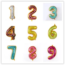 

32 Inch Imitation American Ice Cream Digital Aluminum Balloon Donut Chocolate Children's Birthday Decoration Anniversary