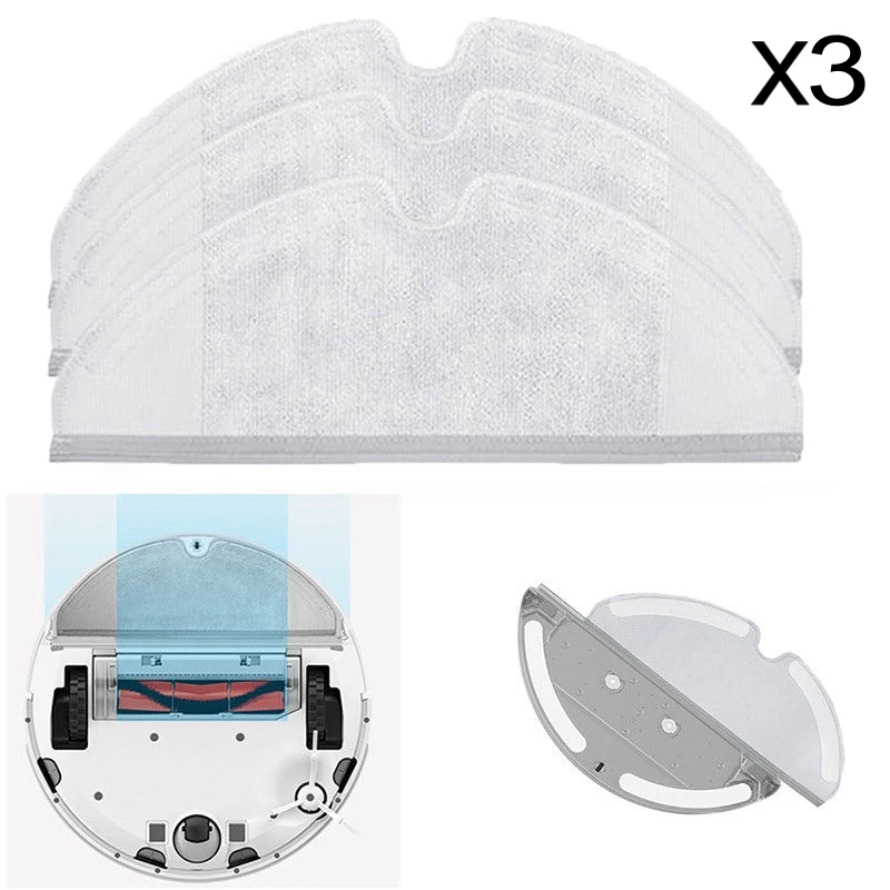 3pcs Dry Wet Rag Mop Cloths Clean Tool For Roborock S50 Xiaomi Vacuum Cleaner Dust Cleaning Mop Home Floor Clean Up Robot Parts 3pcs Dry Wet Rag Mop Cloths Clean Tool For Roborock S50 Xiaomi Vacuum Cleaner Dust Cleaning Mop Home Floor Clean Up Robot Parts