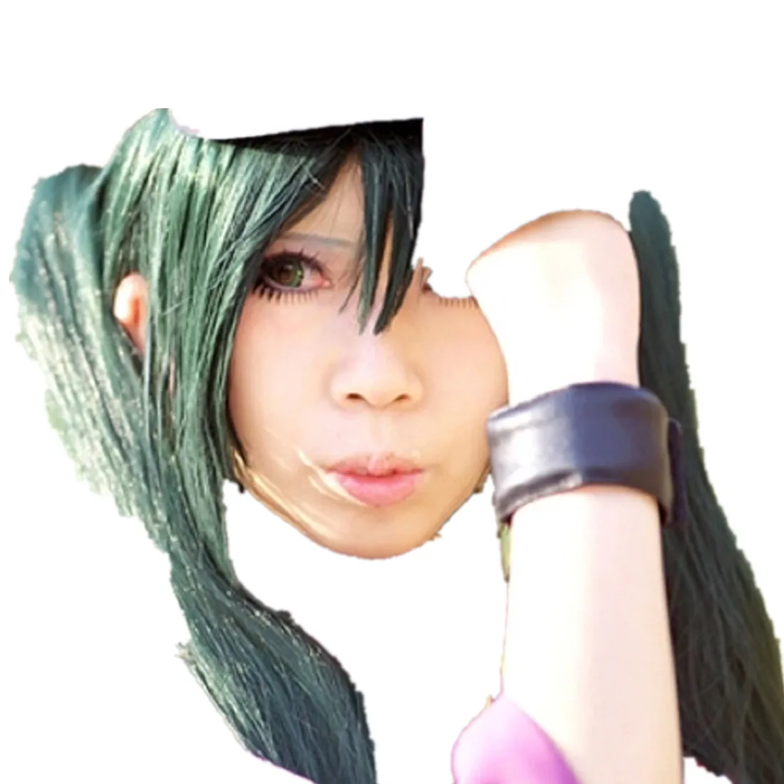 

Vocaloid Hatsune Miku Hatsune MIKU dark green cosplay costume wig
