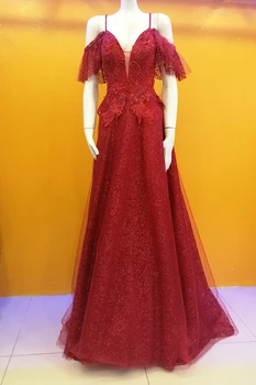 

Helen Model Top Coupon Evening Dress-Red