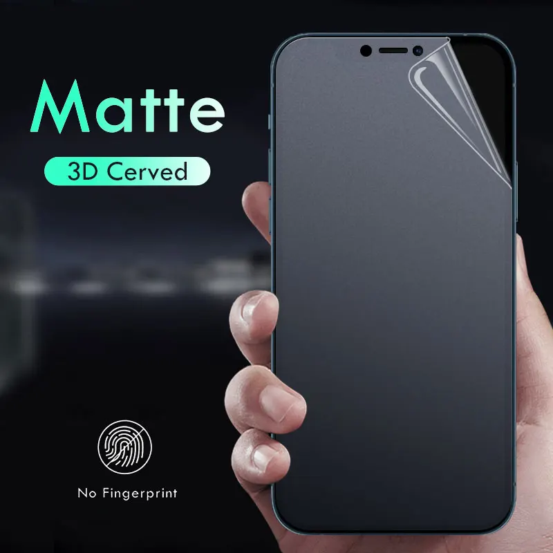 

Матовая защитная пленка на весь экран для iPhone 11 12 Pro XS Max 6 6s 7 8 Plus X XR 12 MIni, матовая Гидрогелевая пленка