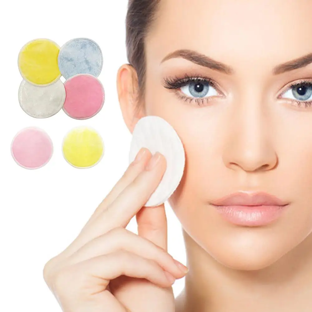 Hot 9/17/21Pcs Reusable Washable Makeup Facial Cream Remover Double Layer Wipe Pads