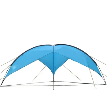 

5-8 people triangle large sky curtain Outdoor tent leisure camping beach rain proof PU fabric tents marquee