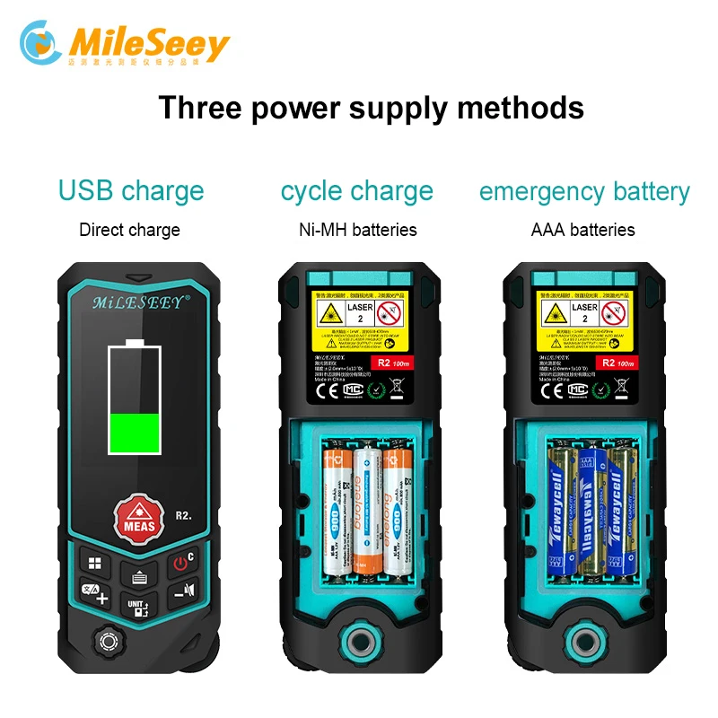 Mileseey Laser Distance Meter R2 Laser Rangefinder Laser Tape Range Finder ruler Diastimeter Curve dimension measurement