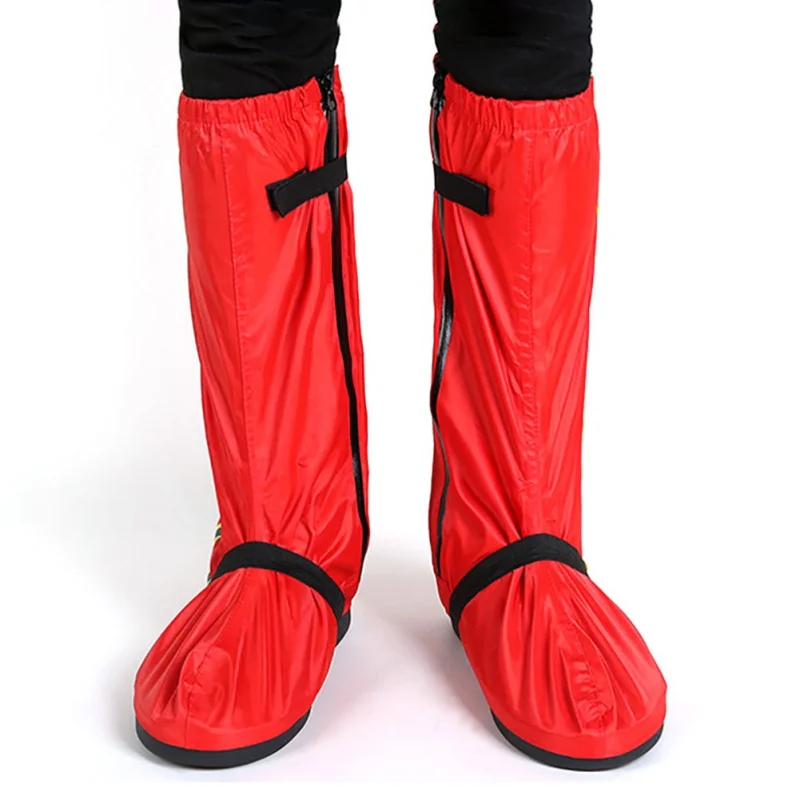 

M-3XL Unisex Riding Cycling Reusable Non Slip Outdoor Long Waterproof Shoe Cover Rain Boot Thick Bottom Oxford Cloth