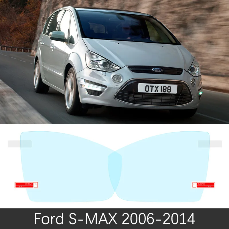 S-MAX 2006-2014 Полное покрытие анти-туман непромокаемые пленка зеркало заднего вида для Ford S-Max MK1 2006~ наклейки автомобильные аксессуары 2007 2008 2010 2011 Smax S max мы собрали воедино - Название цвета: S-MAX 2006-2014