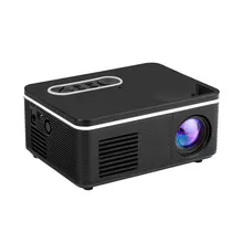 Small Mini EU Type Projector Home LED Portable Mini Projector High Definition 1080P Projector Media Player Built-in Speakers