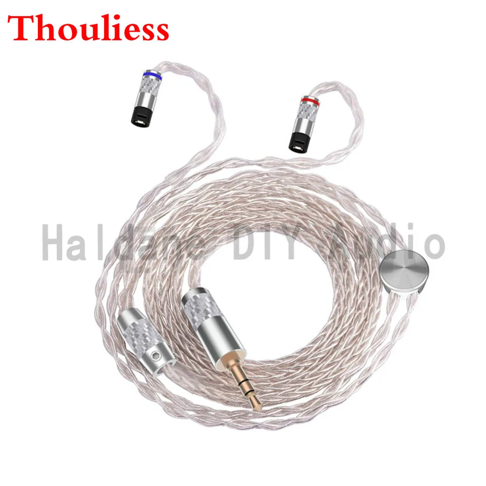 Thouliess HIFI 3 5 2 5 4 4 Balanced 7nOCC Silver plated Headphone Upgrade Cable For IE80 IE8 IE8I IE80S Headphones