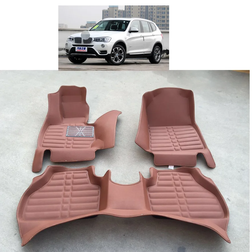 leather car floor mats carpet rug for bmw x3 f25 2011 2012 2013 2014