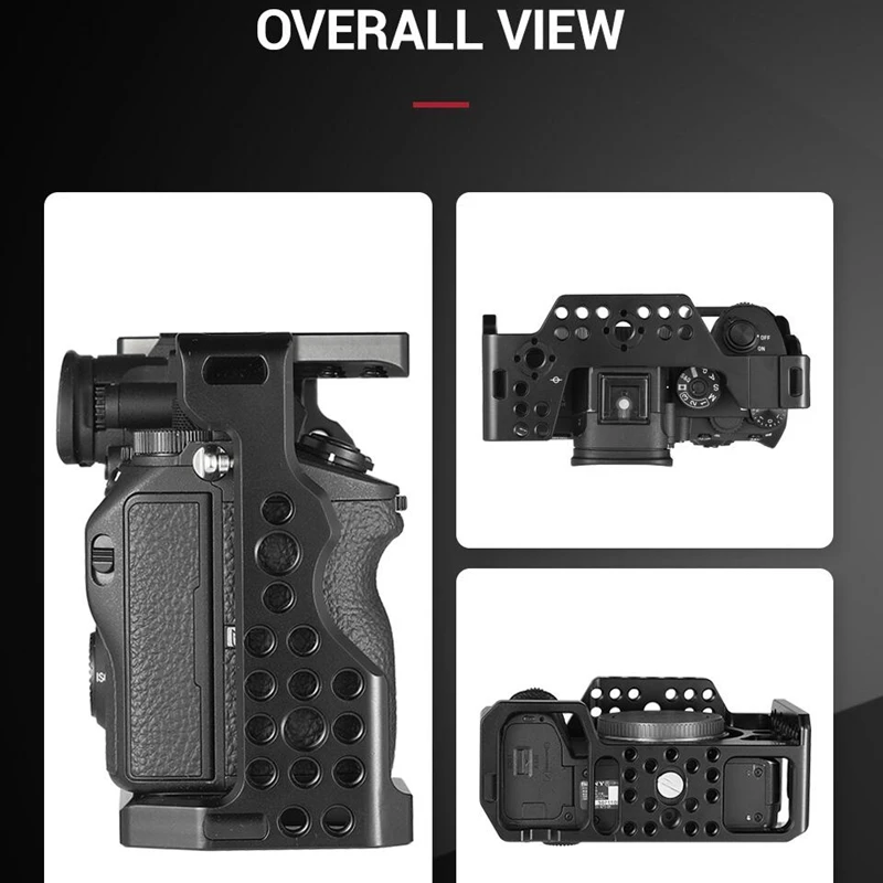 For Dslr Handle Camera Cage for Sony A7Riii /A7Iii/A7Miii Aluminum Alloy Cage Quick Release Fits