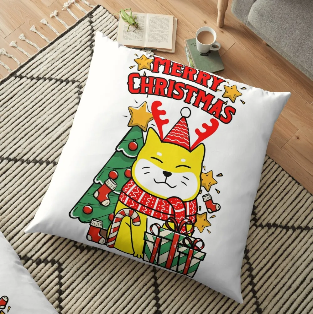 귀여운 크리스마스 개와 나무 쿠션 커버 Pillowcase 2020 크리스마스 장식 홈 크리스마스 노엘 장식 새해 복 많이