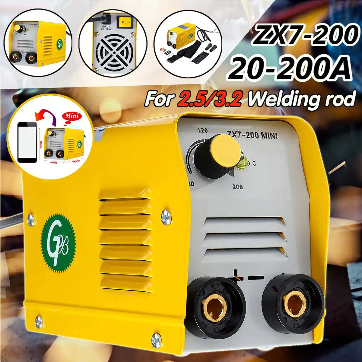 ZX7 200 220V Handheld Mini MMA Electric Stick Welder Insulated Electrode Inverter Arc Force Metal Welding Machine Portable Tool|Arc Welders| - AliExpress