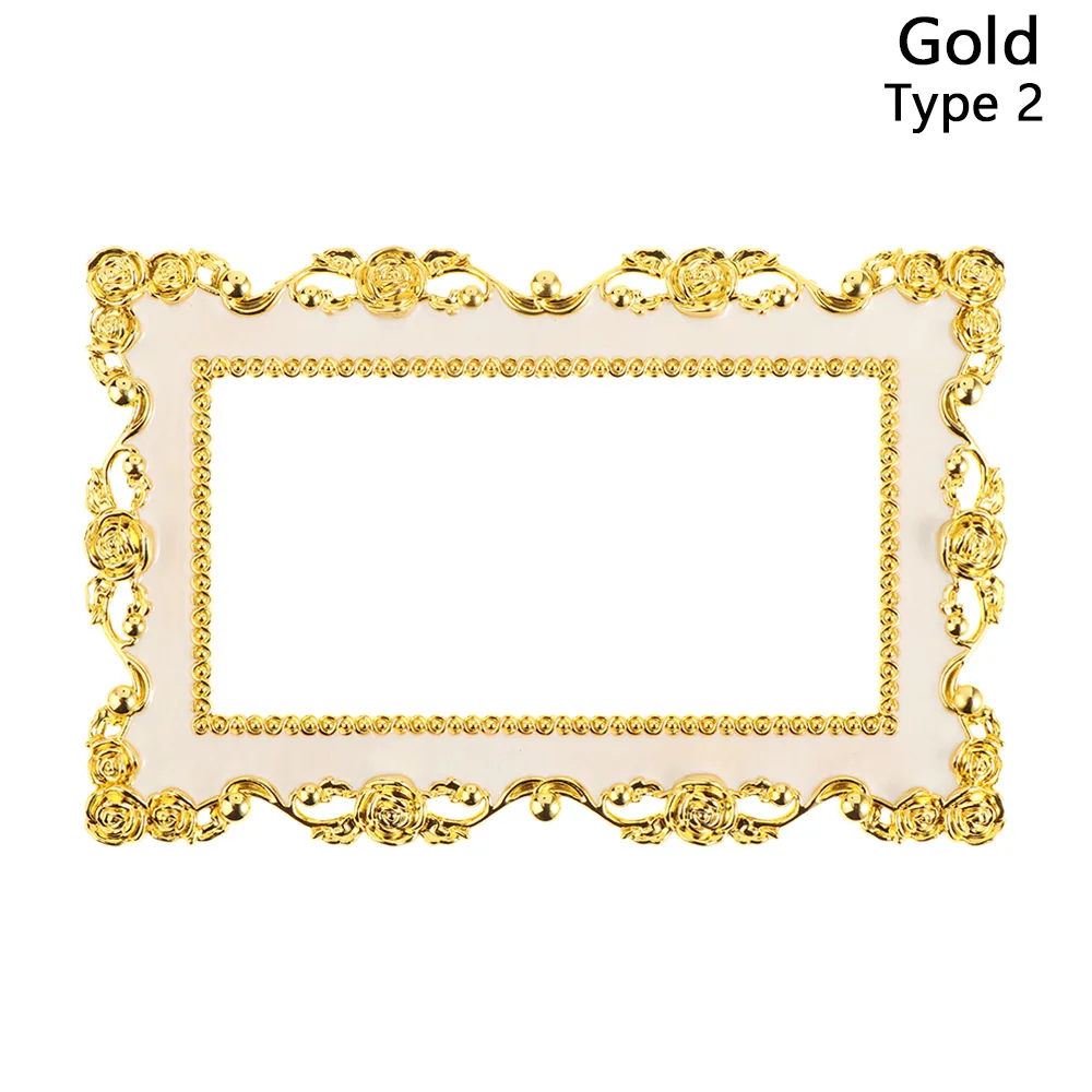 1Pc Elegant Rose Gold Silver Edge Light Switch Cover Resin Single Double Surround Socket Frame Wall Sticker Office Home Decor 