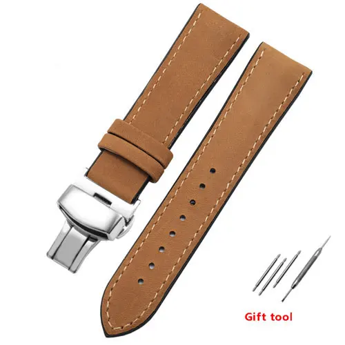 PEIYI 20 мм 22 мм кожаный+ Силиконовый ремешок для часов подходит для huawei Watch GT/Watch2 Pro/Classic/Honor Magic Quick Release - Цвет ремешка: matt yellow silver A