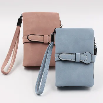 

2020 new women's wallet frosted zipper long ladies wallet large capacity multi-function mobile phone bag fashion card case