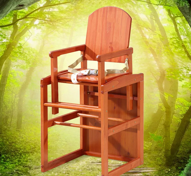 Детское кресло для кормления с высокой ножкой из массива дерева, регулируемый файл, несколько режимов 6 M-8 Y, детское сиденье для обучения, стол и стул, подарок
