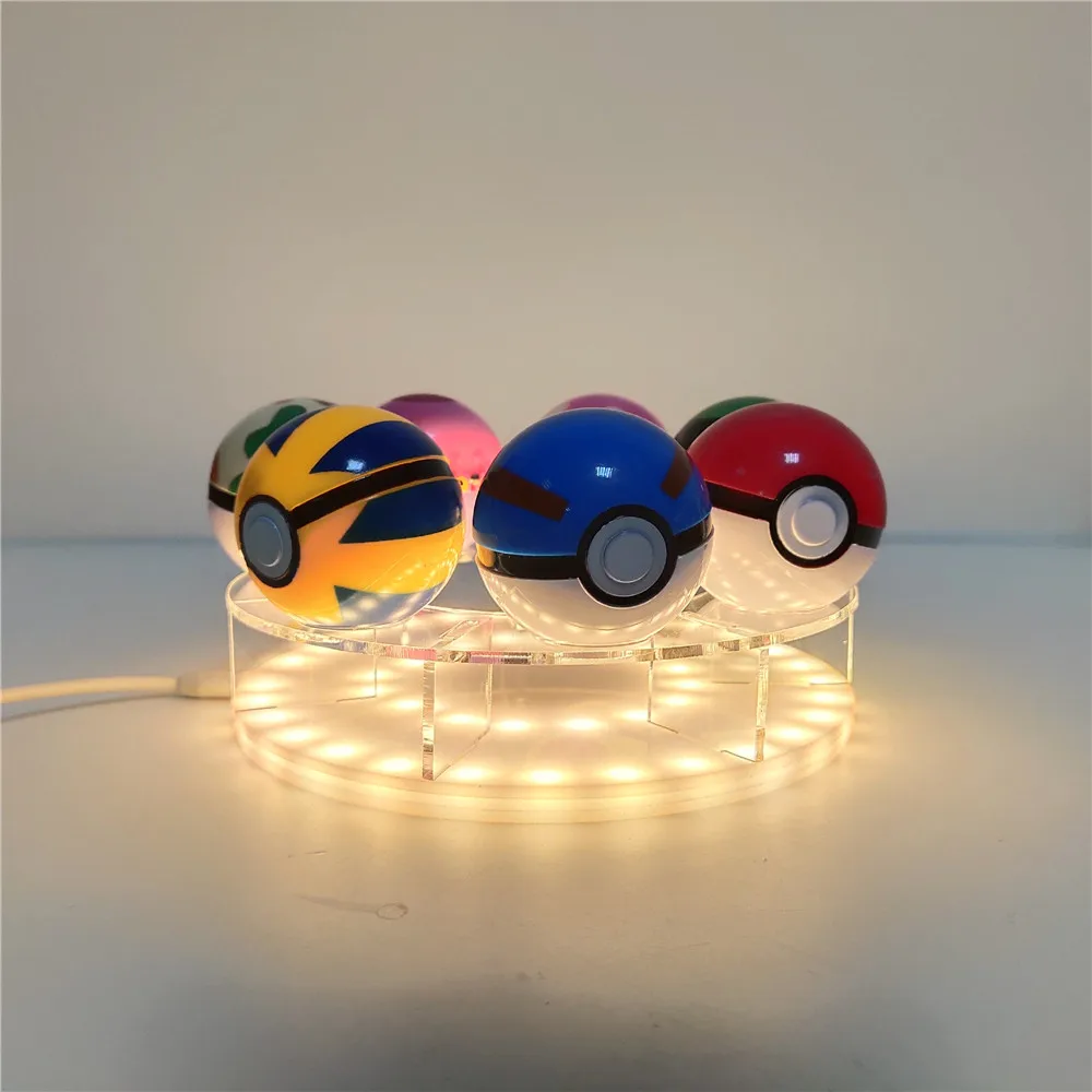 البوكيمون أنيمي Poke الكرة Led مصباح عمل الشكل بيكاتشو Pokeball لتقوم بها بنفسك ضوء مجموعة تمثال نموذج لعبة Figma ديكور غرفة نوم اللعب الدمى Www45 Kotora Shop